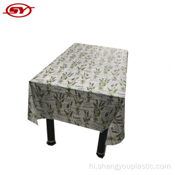 थोक peva tablecloth flannel के साथ समर्थित